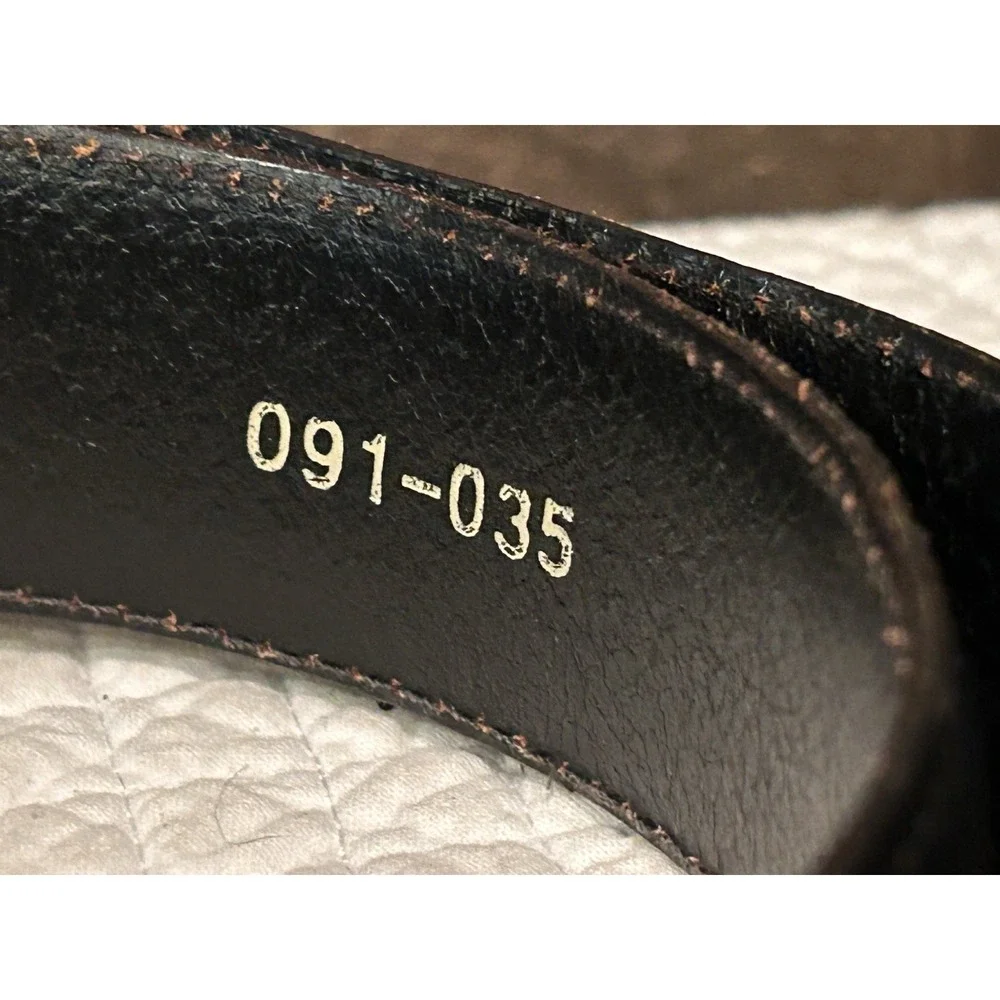 Vera Pelle Belt Black Suede Leather Silver Buckle Made In‎ Italy Unisex